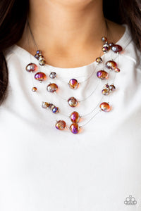 Paparazzi Cosmic Real Estate - Blue/Brown Iridescent Necklace