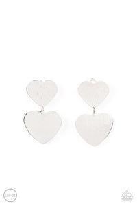 Paparazzi Cowgirl Crush - Silver Clip-On Earrings