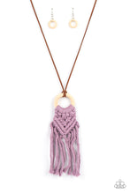 Load image into Gallery viewer, Paparazzi Crafty Couture - Purple Macrame Necklace
