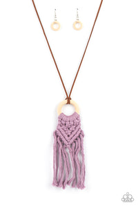 Paparazzi Crafty Couture - Purple Macrame Necklace