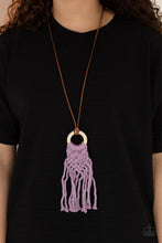 Load image into Gallery viewer, Paparazzi Crafty Couture - Purple Macrame Necklace
