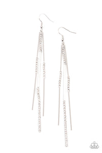 Paparazzi Dainty Dynamism - White Earrings