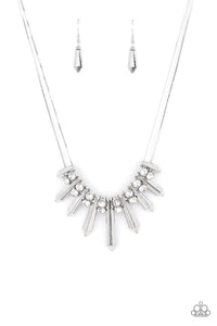 Paparazzi Dangerous Dazzle - White Necklace