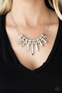 Paparazzi Dangerous Dazzle - White Necklace