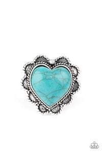 Paparazzi Desert Desire - Blue Heart Ring
