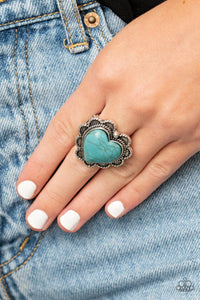 Paparazzi Desert Desire - Blue Heart Ring