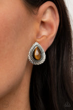 Load image into Gallery viewer, Paparazzi Desert Glow - Brown Tiger&#39;s Eye Earrings
