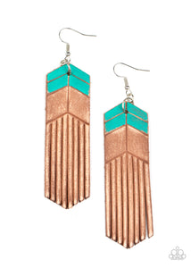 Paparazzi Desert Trails - Leather Earrings