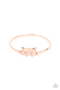 Paparazzi Did I FLUTTER? - Copper Butterfly Bracelet