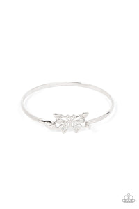 Paparazzi Did I FLUTTER? - Silver Butterfly Bracelet