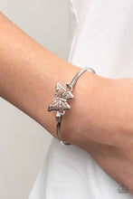 Load image into Gallery viewer, Paparazzi Did I FLUTTER? - Silver Butterfly Bracelet
