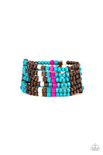 Load image into Gallery viewer, Paparazzi Dive into Maldives - Blue Wooden Bracelet
