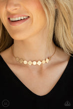 Load image into Gallery viewer, Paparazzi Dont Get Bent Out Of Shape - Gold Choker Necklace
