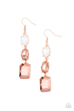 Load image into Gallery viewer, Paparazzi Dripping In Melodrama - Copper Earrings
