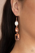 Load image into Gallery viewer, Paparazzi Dripping In Melodrama - Copper Earrings
