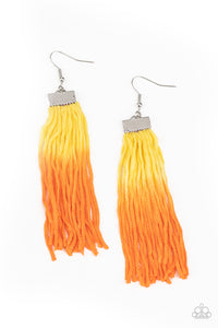 Paparazzi Dual Immersion - Yellow Tassel Earring