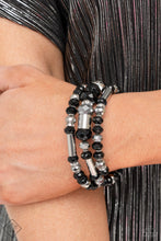 Load image into Gallery viewer, Paparazzi Dynamic Dazzle - Black Coil Bracelet
