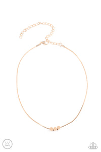 Paparazzi Dynamically Dainty - Gold Choker Necklace
