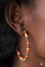 Load image into Gallery viewer, Paparazzi Effortlessly Earthy - Orange Hoop Earrings
