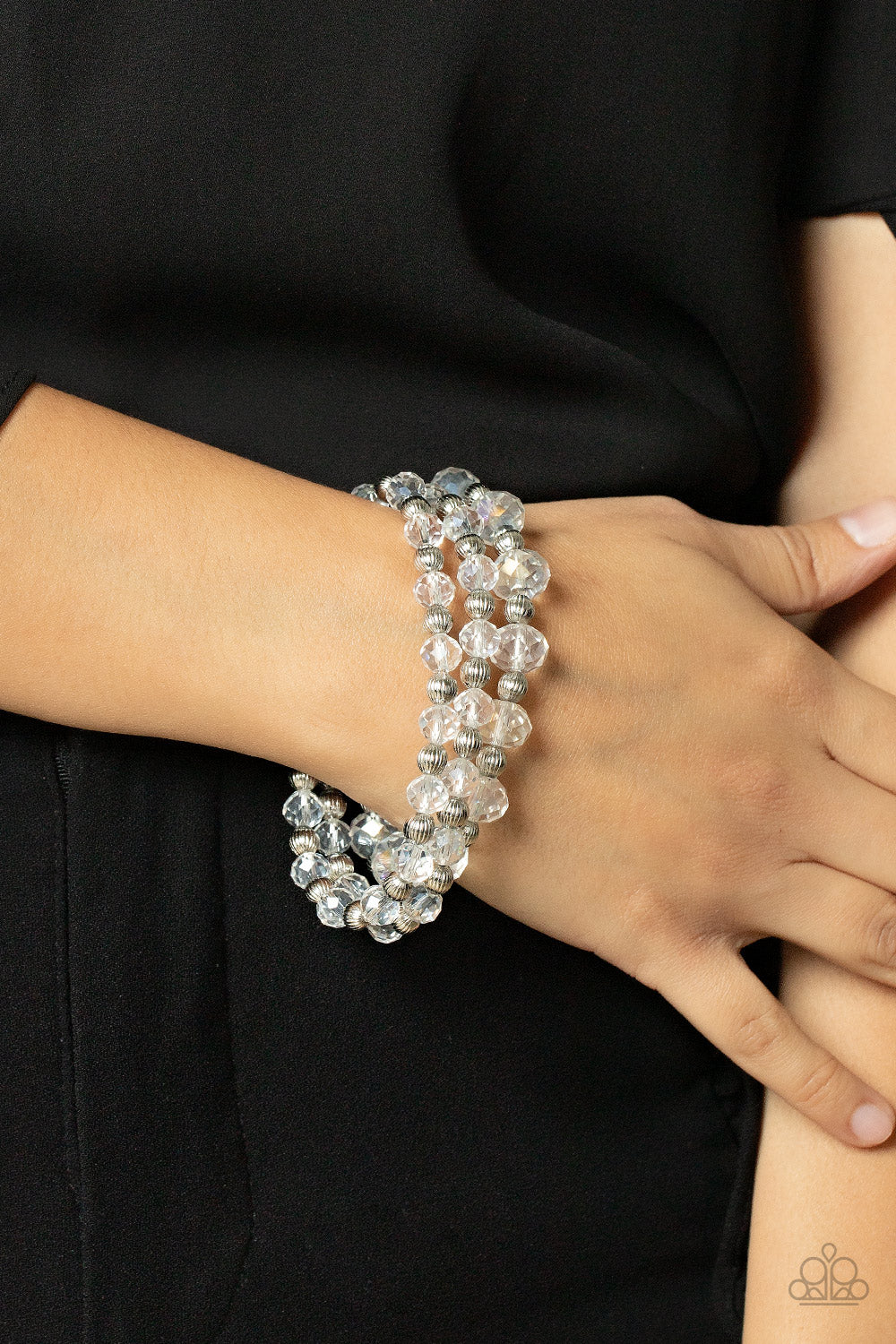 Paparazzi Eiffel Tower Tryst - White Stretch Bracelets