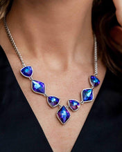 Load image into Gallery viewer, Paparazzi Glittering Geometrics - Blue Necklace
