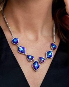 Paparazzi Glittering Geometrics - Blue Necklace