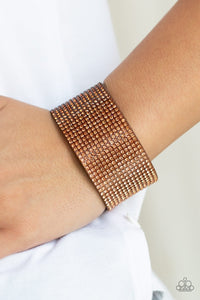 Paparazzi Fade Out - Brown Bracelet