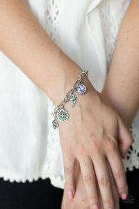Paparazzi Fancifully Flighty - Purple Charm Bracelet
