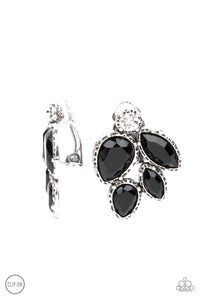 Paparazzi Fancy Foliage - Black Clip-On Earrings