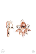 Load image into Gallery viewer, Paparazzi Fearless Finesse - Rose Gold Clip-On Earrings
