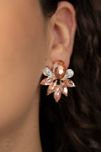 Load image into Gallery viewer, Paparazzi Fearless Finesse - Rose Gold Clip-On Earrings

