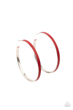 Load image into Gallery viewer, Paparazzi Fearless Flavor - Red Hoop Earrings
