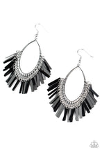 Load image into Gallery viewer, Paparazzi Fine-Tuned Machine - Black Earrings
