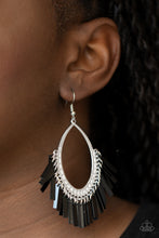 Load image into Gallery viewer, Paparazzi Fine-Tuned Machine - Black Earrings
