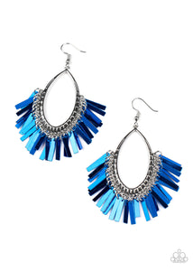 Paparazzi Fine-Tuned Machine - Blue Earrings