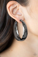 Load image into Gallery viewer, Paparazzi Flat Out Flawless - Black Hoop Earrings
