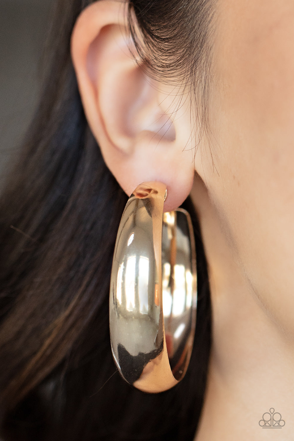 Paparazzi Flat Out Flawless - Gold Hoop Earrings