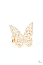 Load image into Gallery viewer, Paparazzi Flauntable Flutter - Gold Butterfly Ring
