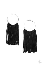 Load image into Gallery viewer, Paparazzi Flauntable Fringe - Black Fringe Earrings
