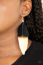 Load image into Gallery viewer, Paparazzi Fleek Feathers - Black Earrings
