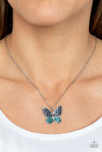 Load image into Gallery viewer, Paparazzi Flutter Forte - Blue Butterfly Necklace
