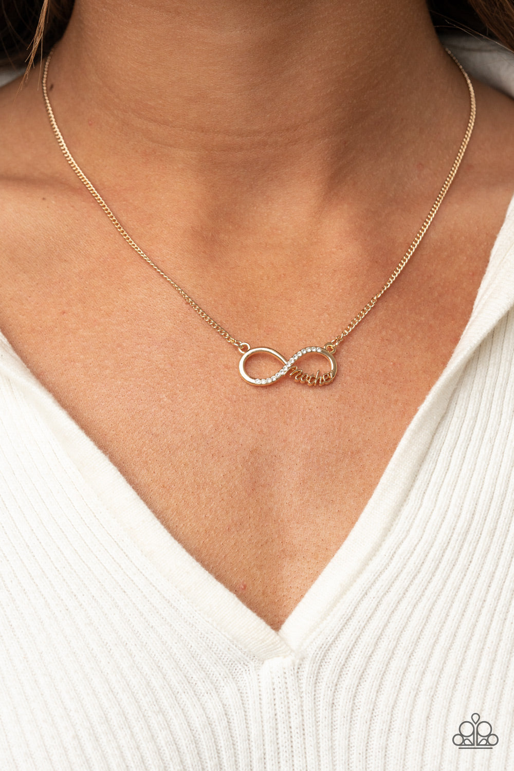 Paparazzi Forever Your Mom - Gold Infinity Necklace
