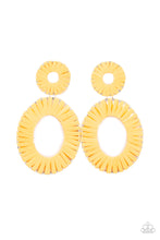 Load image into Gallery viewer, Paparazzi Foxy Flamenco - Yellow Earrings
