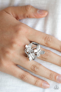 Paparazzi Full Of Flutter - Silver Butterfly Ring