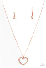 Load image into Gallery viewer, Paparazzi GLOW by Heart - Copper Heart Necklace
