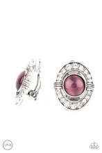 Load image into Gallery viewer, Paparazzi GLOW of Force - Purple Clip-On Earrings
