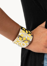 Load image into Gallery viewer, Paparazzi Garden Fiesta - Yellow Cuff Bracelet
