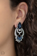 Load image into Gallery viewer, Paparazzi Glamour Gauntlet - Blue/White Clip-On Earrings
