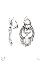 Load image into Gallery viewer, Paparazzi Glamour Gauntlet - Blue/White Clip-On Earrings
