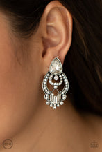 Load image into Gallery viewer, Paparazzi Glamour Gauntlet - Blue/White Clip-On Earrings
